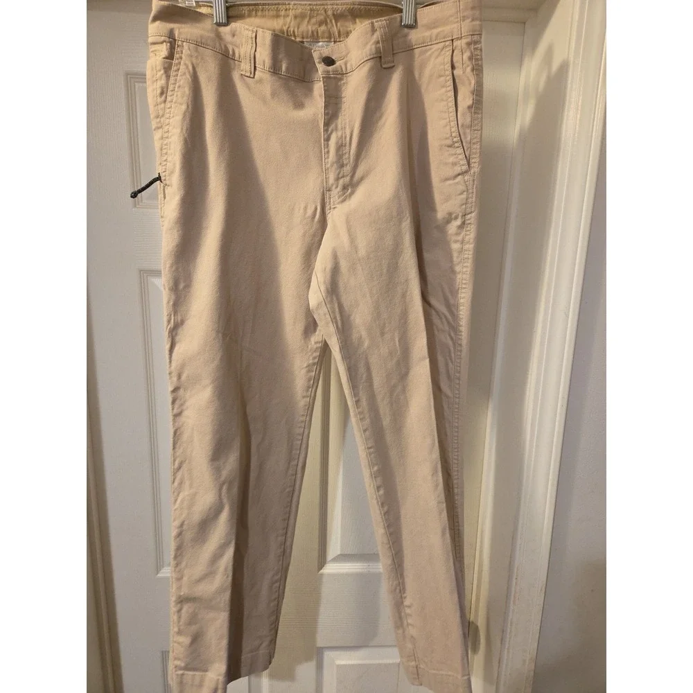 Columbia‎ Cargo Pants Mens Khaki Brown Flat Front Outdoor Hiking Fishing 34x30